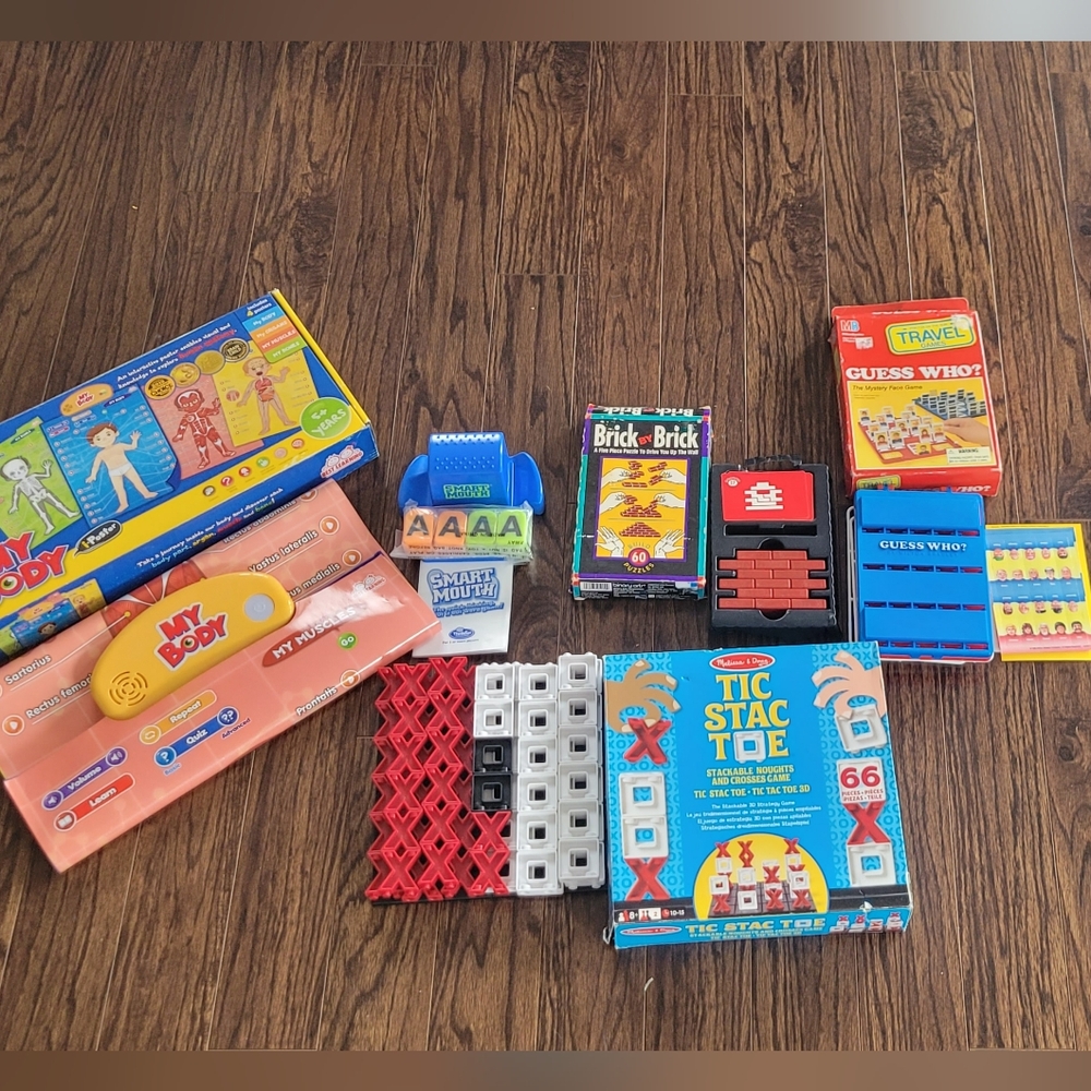 Educational Game Bundle Mixed Ages Family Fun Summer Days Vintage Learning Tools